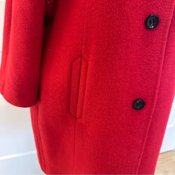 Anthropologie elevenses Brienne Red coat. Size Large. - Picture 6 of 14